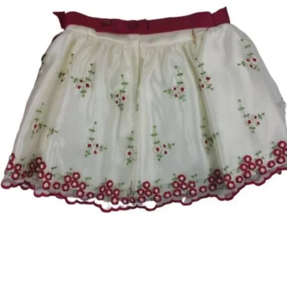 American Princess Floral Red and Ivory Dress Size 6M - Picture 10 of 12